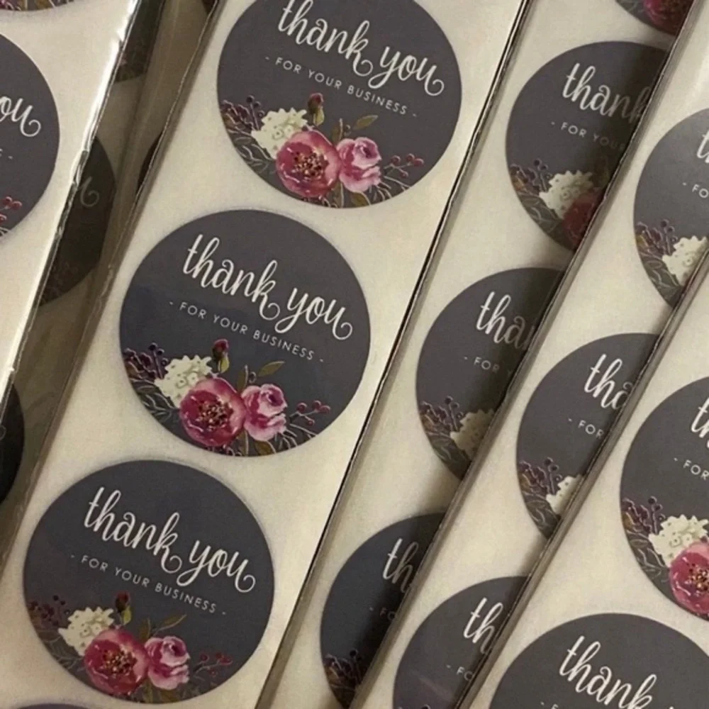 40 Small Thank You Stickers! (Quarter Size)